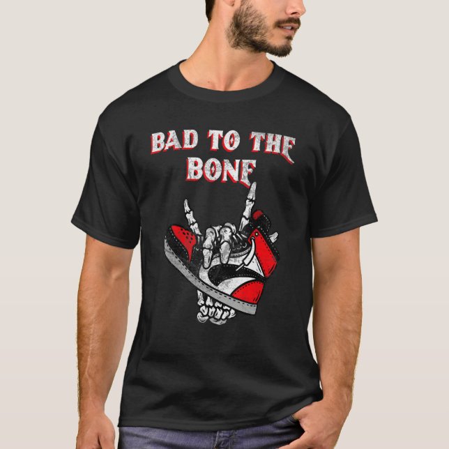 Bad To The Bone Skeleton 5 T-Shirt (Front)