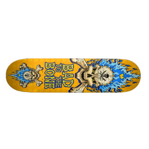 Bad to the Bone Skull Skateboard Deck