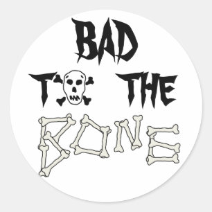 Bad To The Bone Skull Sticker