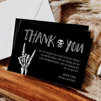 Bad Two The Bone 2nd Birthday Party Thank You Card