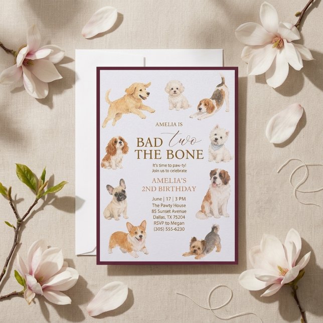 Bad Two The Bone Birthday Party Invitation  (Creator Uploaded)
