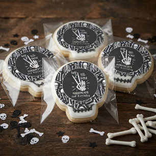 Bad Two The Bone! Halloween 2nd Birthday Party Classic Round Sticker
