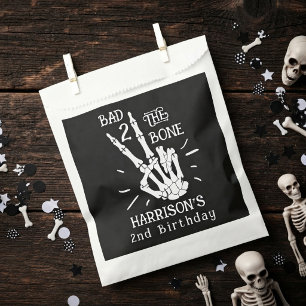 Bad Two The Bone! Halloween 2nd Birthday Party Favor Bag