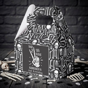 Bad Two The Bone! Halloween 2nd Birthday Party Favor Boxes