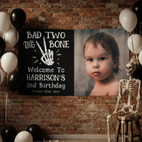 Bad Two The Bone! Halloween 2nd Birthday Photo