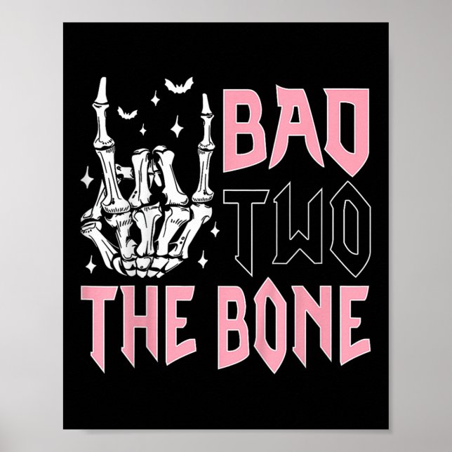 Bad Two The Bone Party Decorations 2 Years Old Bir (Front)