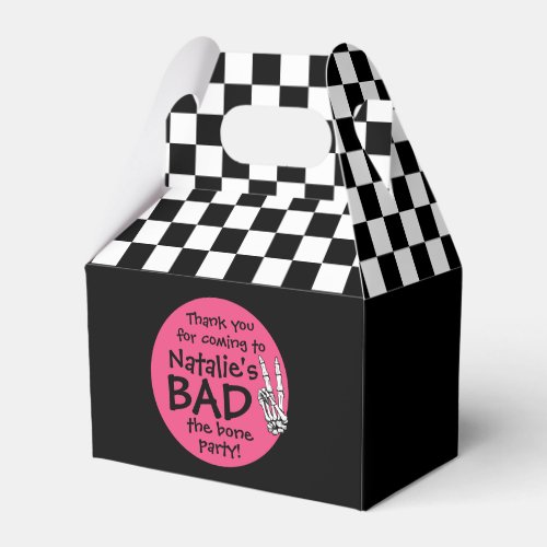 Bad Two The Bone Personalized 2nd Birthday Party Favor Boxes