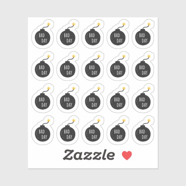Bad Unlucky Day Depression Anxiety Tracker Planner Sticker (Sheet)