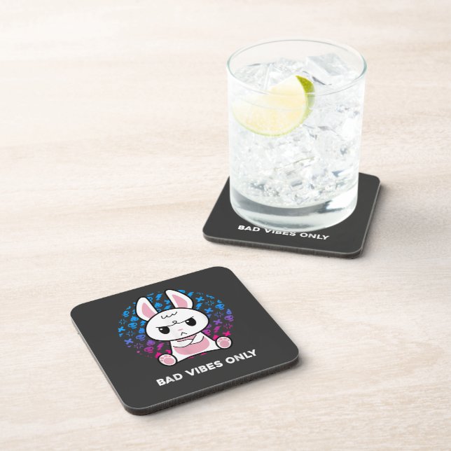 Bad Vibes Only Beverage Coaster (Right Side)