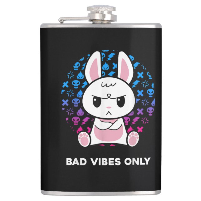 Bad Vibes Only Flask (Front)