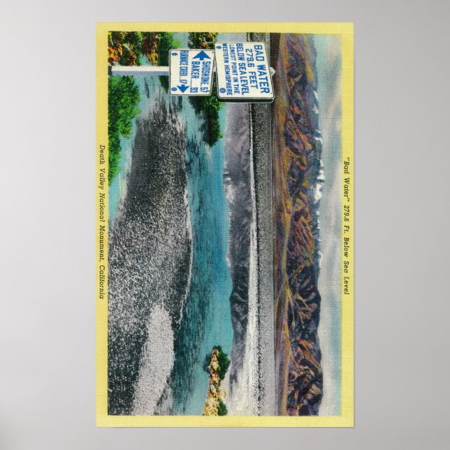 Bad Water at Death Valley National Monument Poster (Front)