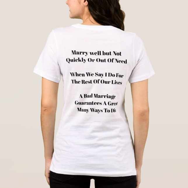 Bad Wedding T-Shirt Tri-Blend Shirt (Back)