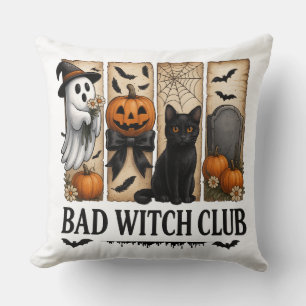 Bad Witch Club: Halloween Panel Pillow