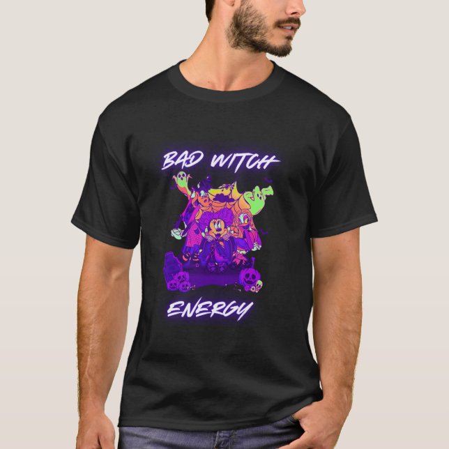 Bad Witch Energy Spooky Season Halloween Boo Fun F T-Shirt (Front)
