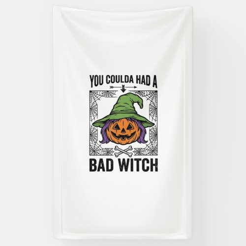 Bad Witch Funny Halloween Pumpkin Witch_1 Banner