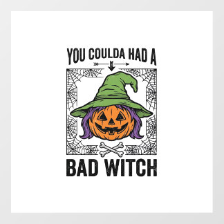 Bad Witch Funny Halloween Pumpkin Witch_1 Floor Decals