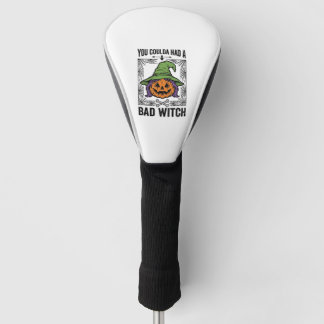 Bad Witch Funny Halloween Pumpkin Witch_1 Golf Head Cover