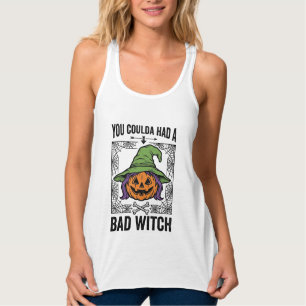 Bad Witch Funny Halloween Pumpkin Witch_1 Tank Top