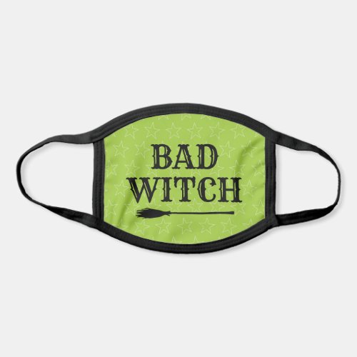 Bad Witch Green and Black Womens Halloween Face Mask