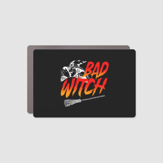 Bad Witch Halloween Car Magnet (Front)