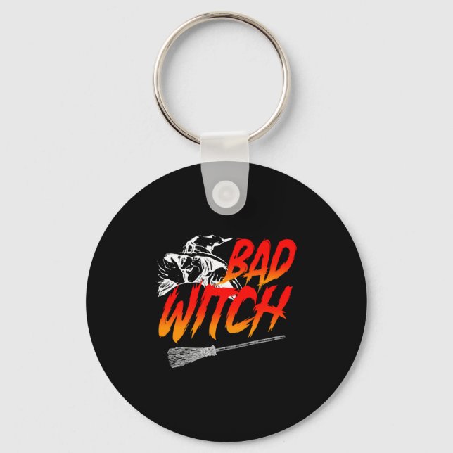 Bad Witch Halloween Keychain (Front)