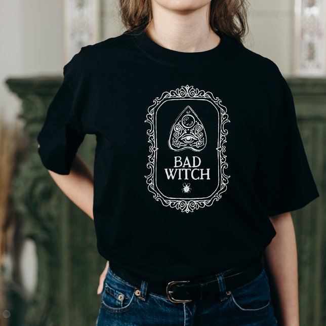 Bad witch Typography Halloween T-Shirt (Creator Uploaded)
