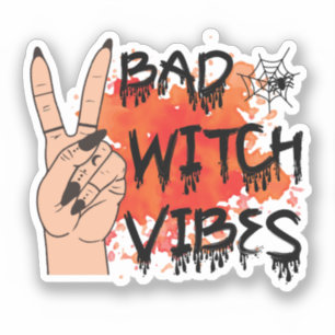 Bad Witch Vibes – Peace Sign Hand Sticker