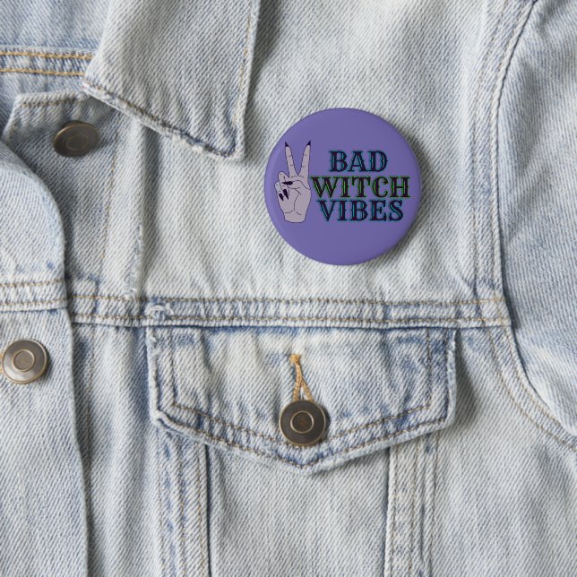 Bad Witch Vibes Witchy Hands Button (In Situ)
