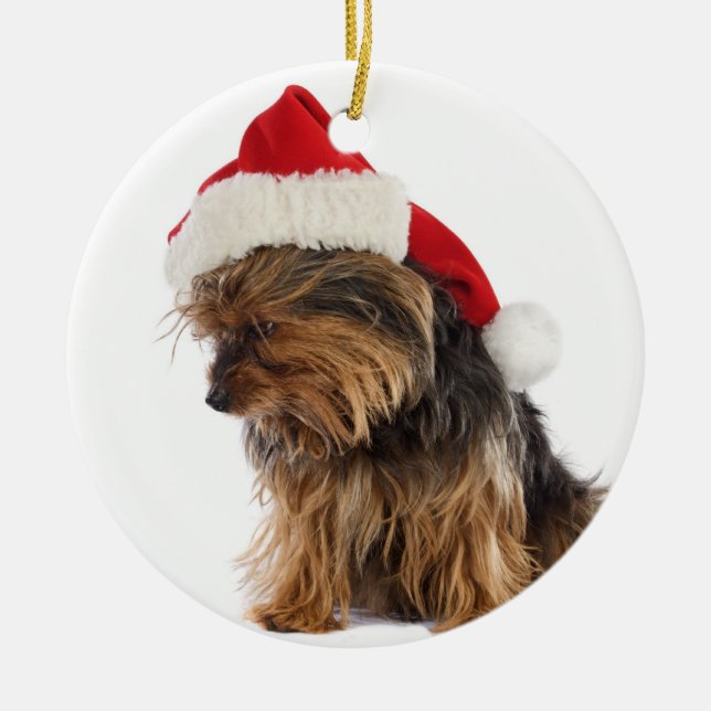 Bad Yorkie Christmas Ornament (Front)