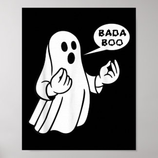 Bada Boo Italian Ghost Funny Halloween T-shirt_1.p Poster