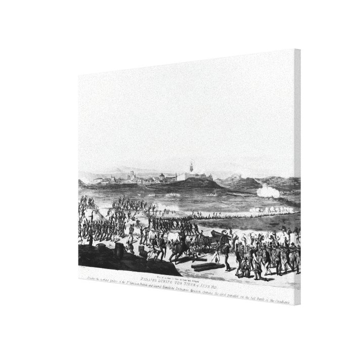 Badajos During Siege of  engraved Charles Gallery Wrapped Canvas