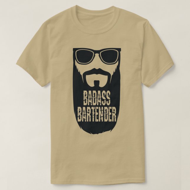 Badass bartender vxl T-Shirt (Design Front)