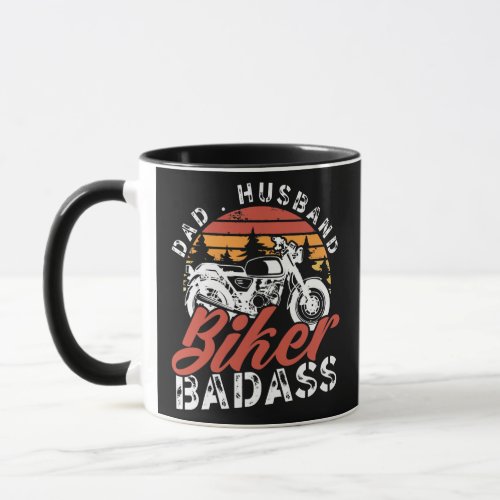 Badass Biker Motorcycle Rider Dad Bike Rider Mug