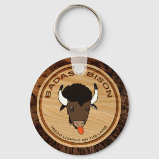 Badass Bison Farm Logo Keychain