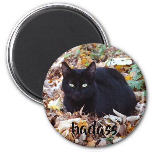 Badass Black cat Magnet