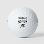 Badass Bonus Dad Cool Stepfather Gift For Stepdad Golf Balls at Zazzle