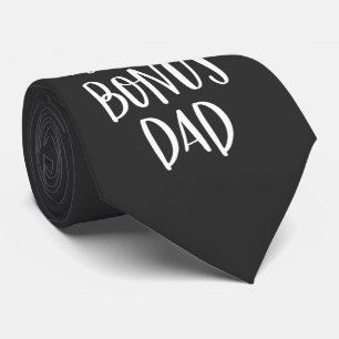 Badass Bonus Dad Stepdad Unique Stepfather Gift Neck Tie