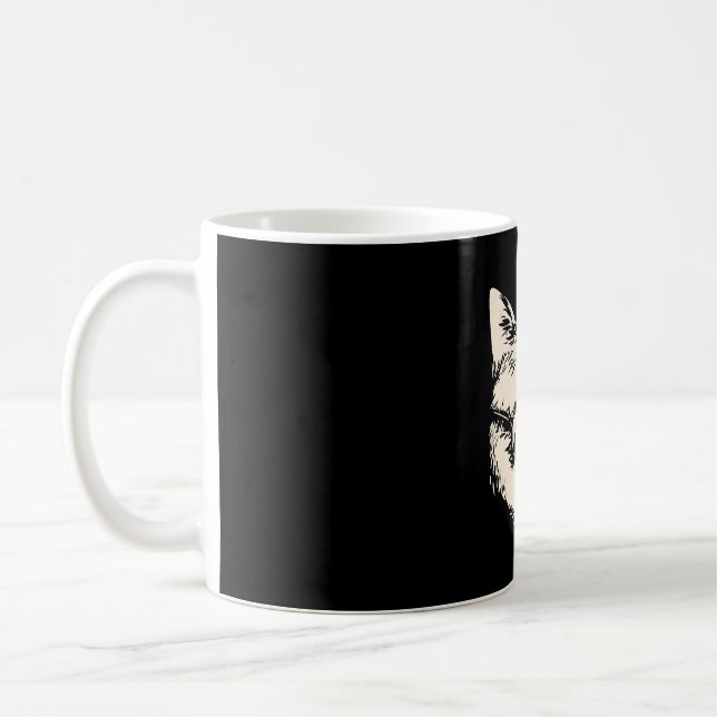 Badass cat with sunglasses cattitude coffee mug (Left)