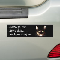 Badass Cats - Dark Side has Cookies Bumper Sticker