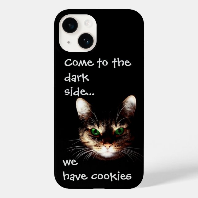 Badass Cats - "Dark Side has Cookies"  Case-Mate iPhone Case (Back)