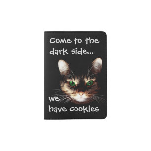 Badass Cats - "Dark Side has Cookies" Passport Holder