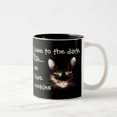 Badass Cats _ Dark Side has Cookies Two_Tone Coffee Mug