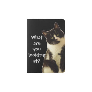 Badass Cats "What are you looking at!" Passport Holder