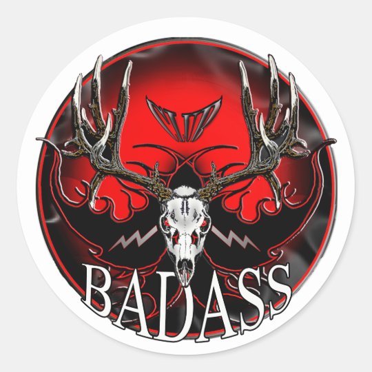 Badass Classic Round Sticker | Zazzle.com