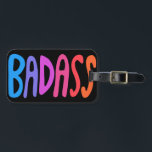 BADASS Colorful Cool & Fun Stripes BLACK Luggage Tag<br><div class="desc">Check out this sweet and colorful art,  hand made by me for you! Feel free to add your own text or change the colors. Visit my shop for more!</div>