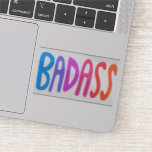 BADASS Colorful Fun Lettering Sticker<br><div class="desc">Check out this awesome BADASS sticker. I love stickers! What about you? Check out my shop for birds,  butterflies,  lettering,  suns and lots more! Let me know if you'd like something custom too!</div>
