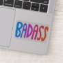 BADASS Colorful Fun Lettering Sticker
