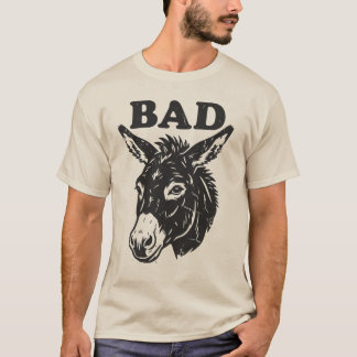 Badass Dad Funny Donkey Animal Pun T-Shirt