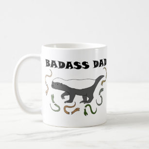 Badass Dad Funny Father's Day gift Honey Badger Coffee Mug