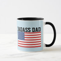 BADASS DAD PATRIOTIC COFFEE MUG